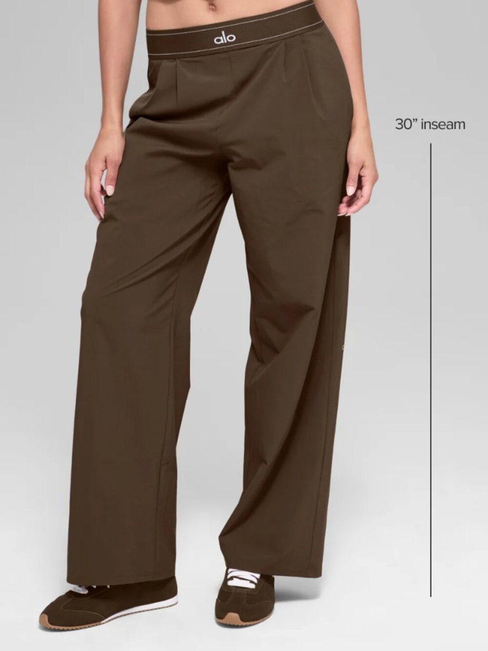 ALO Yoga Women's Suit Pants 😍 Coffee Brown Regular Straight Leg Pants👖 - Picture 7 of 8